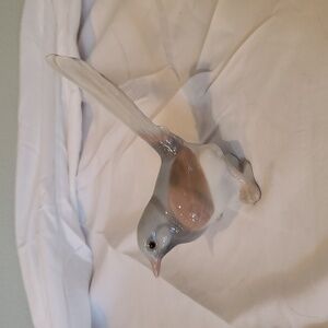Lladro Gray and Brown Ceramic "Long Tailed Bird" Figurine #1054